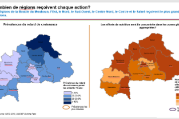une carte répresentant le nombre d'action réçue par chaque régions  